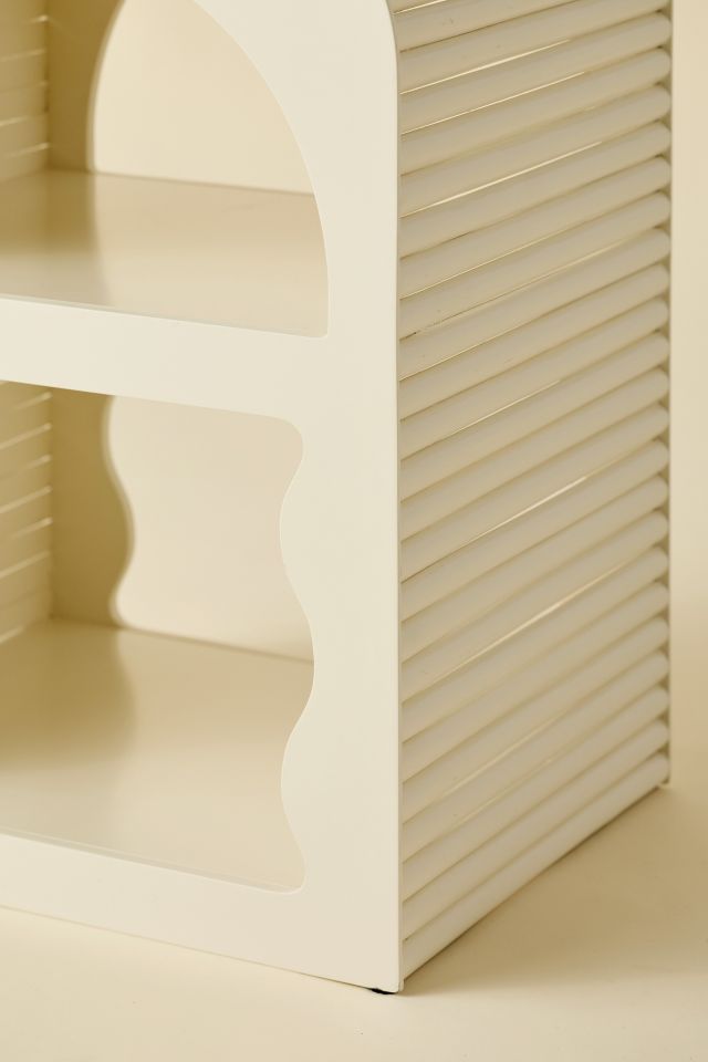 Ava Fluted Cutout Storage Nightstand #4