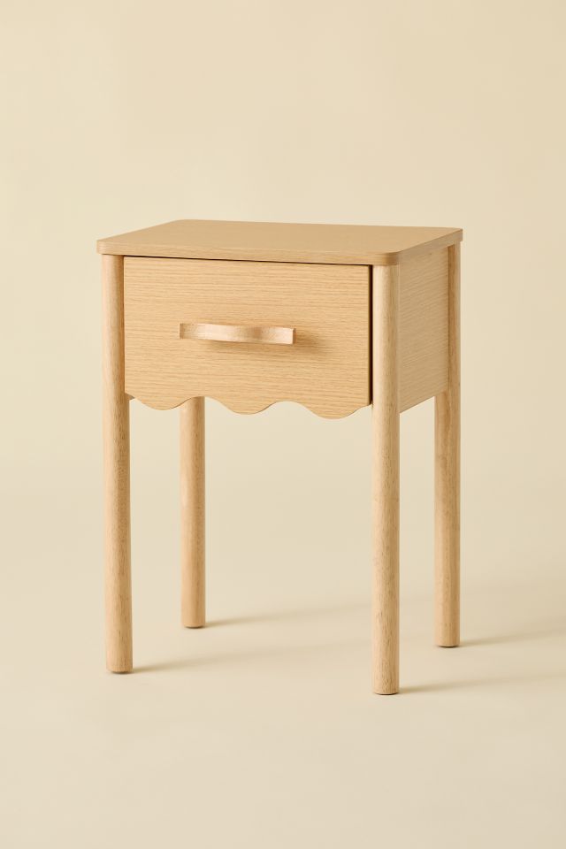 Daya Squiggle Storage Nightstand | Stylish Bedside Table