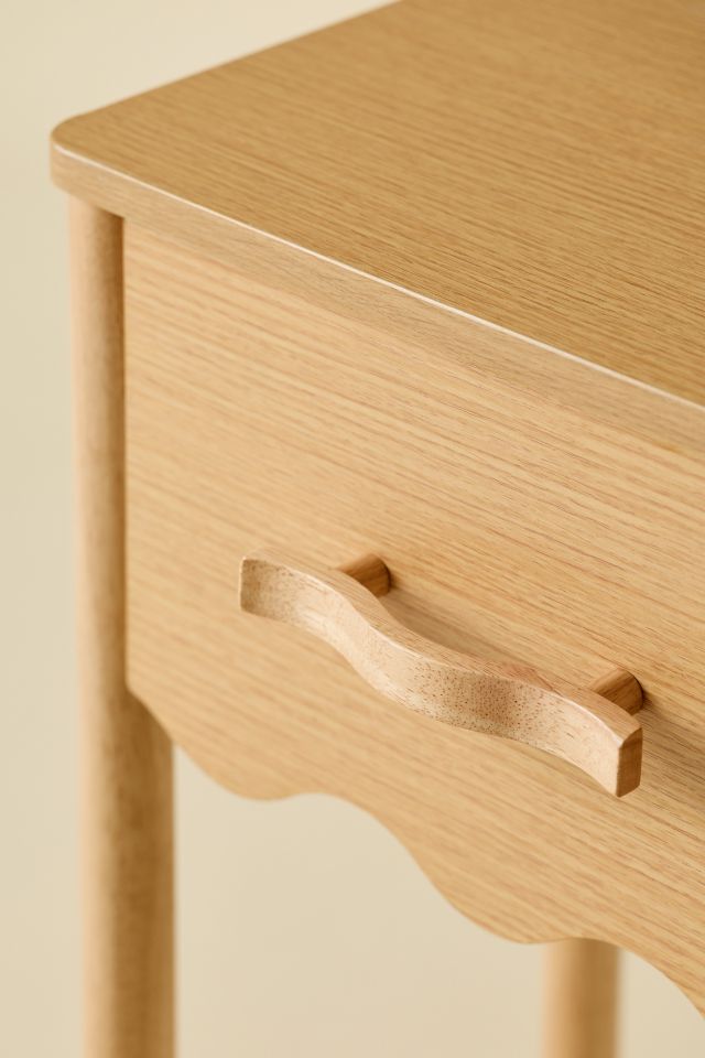 Daya Squiggle Storage Nightstand | Stylish Bedside Table