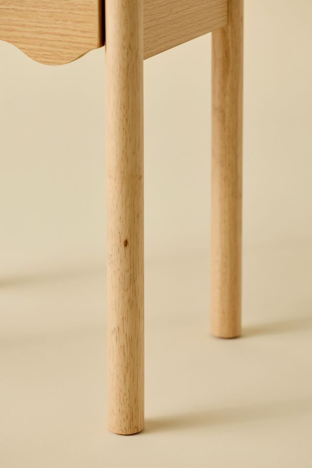 Daya Squiggle Storage Nightstand | Stylish Bedside Table
