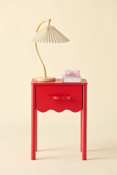 URBAN OUTFITTERS DAYA SQUIGGLE STORAGE NIGHTSTAND IN ROSE AT URBAN OUTFITTERS 
