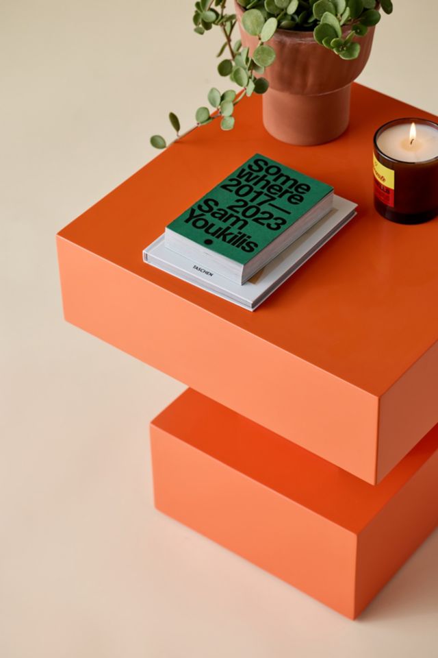 Rowan Geometric Block Wood Side Table #3