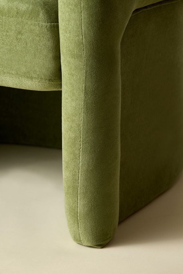 Skye Curving Upholstered Arm Chair #4