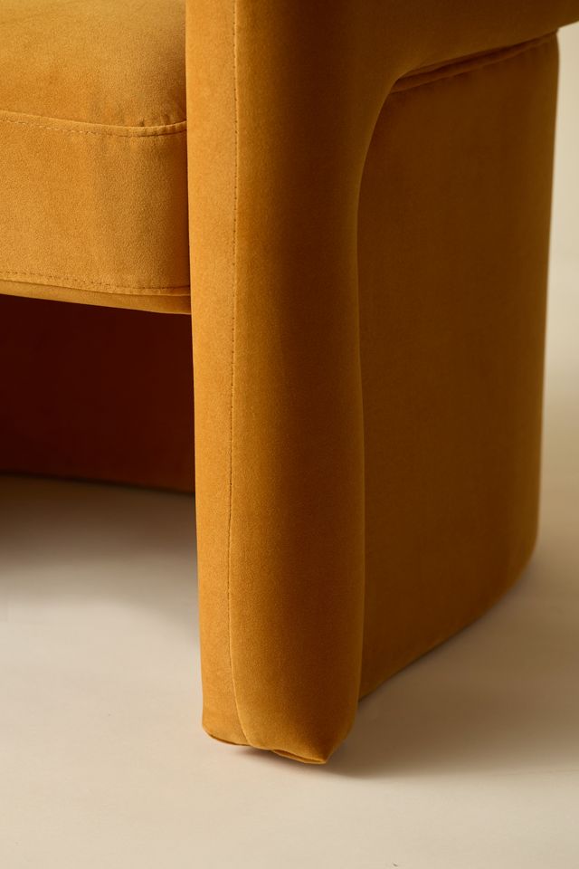 Skye Curving Upholstered Arm Chair #4