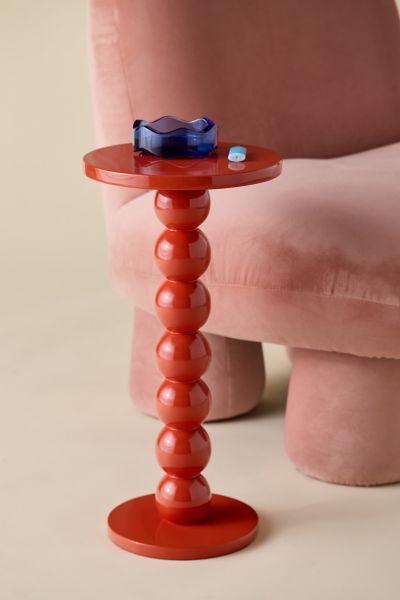 Urban Outfitters Sabine Spindle Wood Drink Side Table In Scarlet At