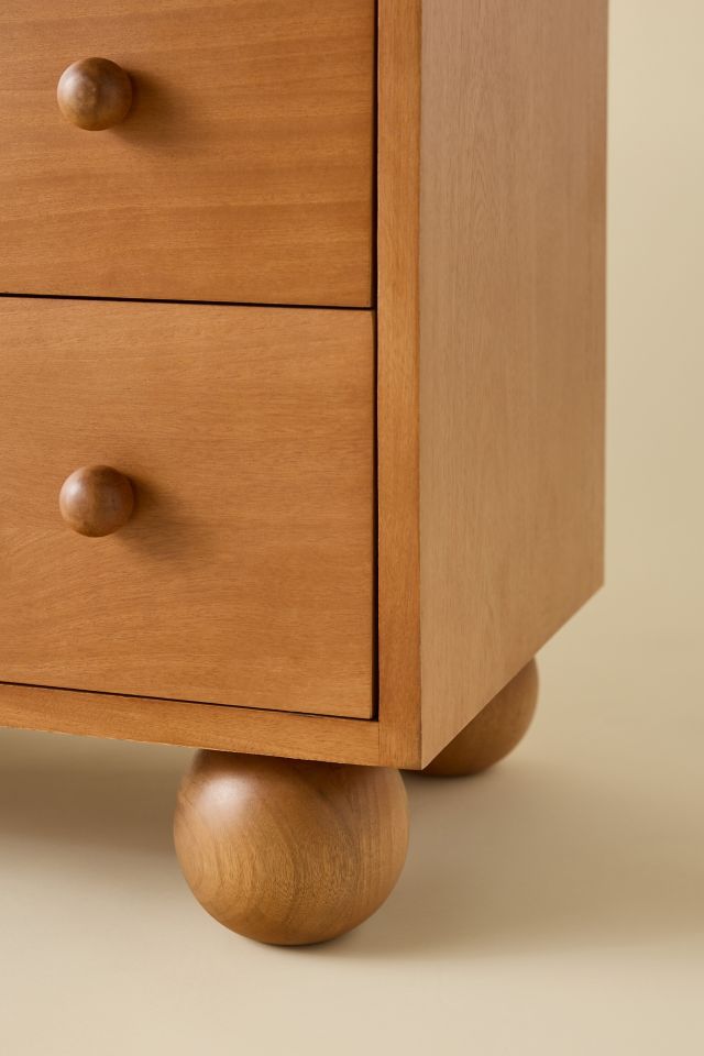 Knox 6-Drawer Wood Dresser - Stylish Retro Storage