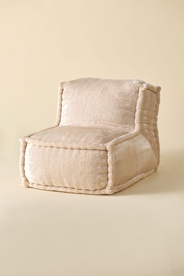 Evie Velvet Bean Bag Lounge Chair #2