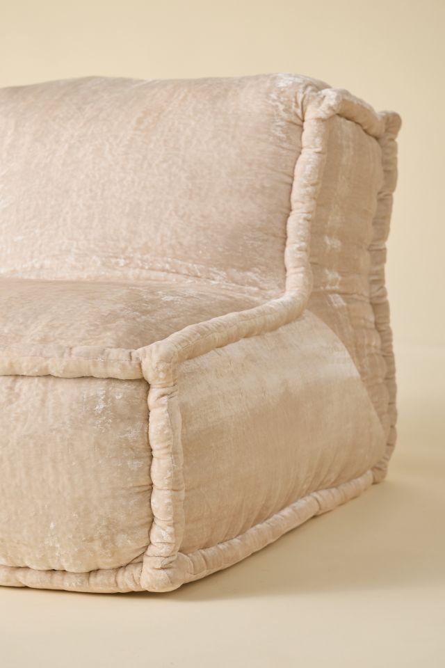 Evie Velvet Bean Bag Lounge Chair #5