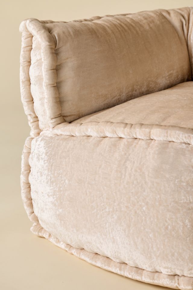 Evie Velvet Bean Bag Corner Lounge Chair #2