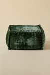 Evie Square Velvet Bean Bag Ottoman