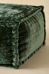 Evie Square Velvet Bean Bag Ottoman