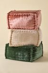 Evie Square Velvet Bean Bag Ottoman
