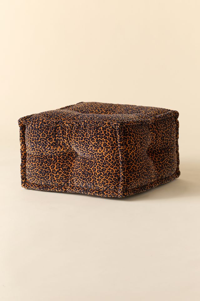 Reema Printed Upholstered Bean Bag Ottoman #2