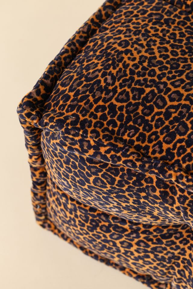 Reema Printed Upholstered Bean Bag Ottoman #3
