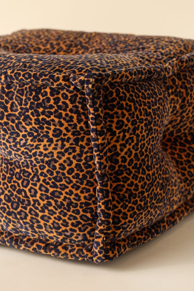 Reema Printed Upholstered Bean Bag Ottoman #4