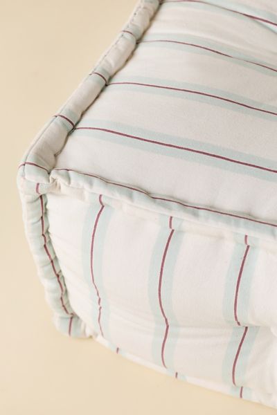 Reema Printed Upholstered Bean Bag Ottoman