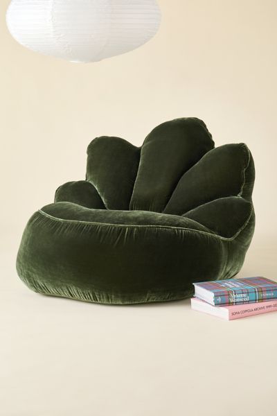 Urban Outfitters Scalloped Seashell Bean Bag Chair In Green At
