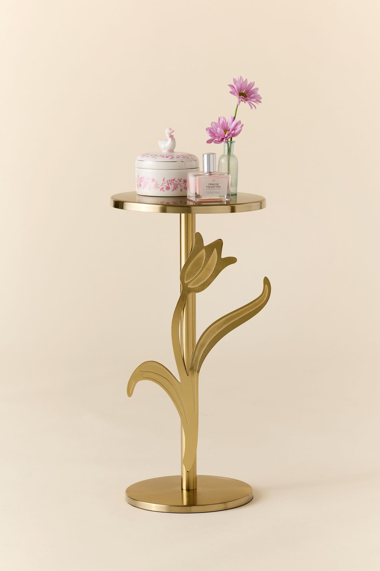 Tulip Metal Side Table - Gold, Regular, ONE SIZE