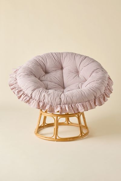 Ruffled Papasan Chair Cushion