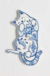 Delft Cat Shaped Resin Switch Plate