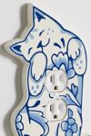 Delft Cat Shaped Resin Switch Plate