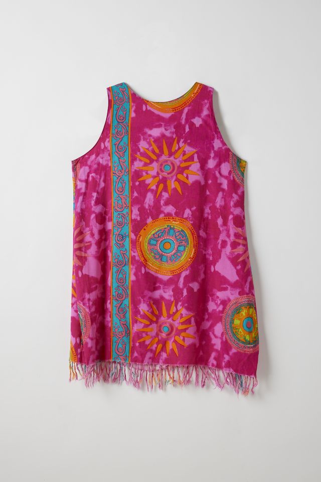 Vintage by Little Runaway Pink Tropical Floral Mini Dress #1