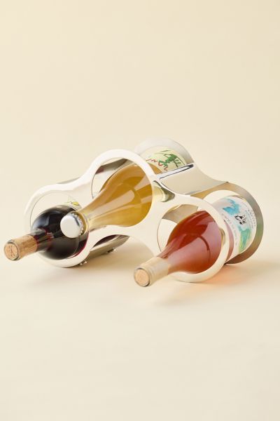 Urban Outfitters Modular Iron Wine Rack In Chrome At  In Neutral