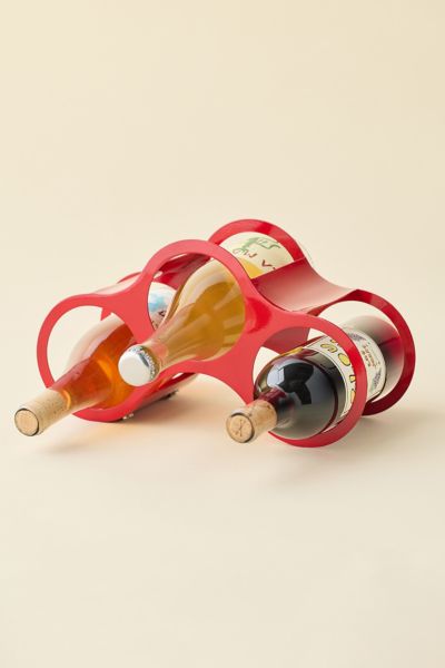 Urban Outfitters Modular Iron Wine Rack In Red At  In Red