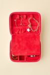 Queen Of Hearts Velvet Jewelry Case