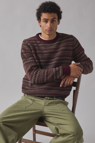 Schott Fairisle Crew Neck Sweater