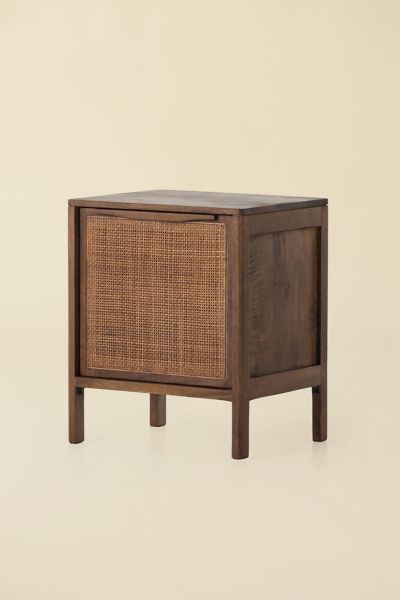 Urban Outfitters Ivy Cane Paneled Nightstand/side Table In Light Brown At
