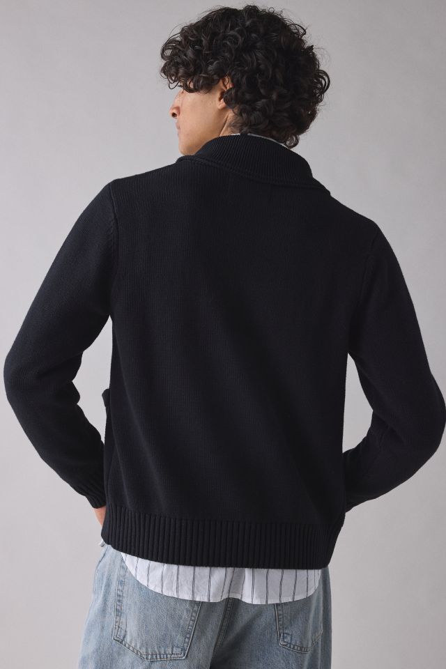 Schott Zip Shawl Collar Cardigan #2