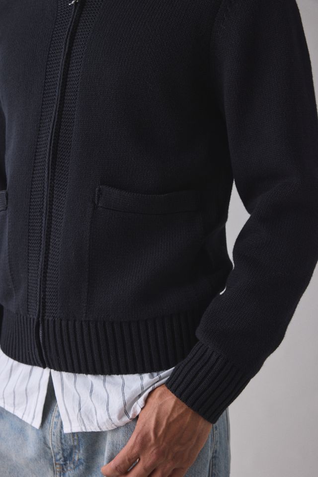 Schott Zip Shawl Collar Cardigan #3
