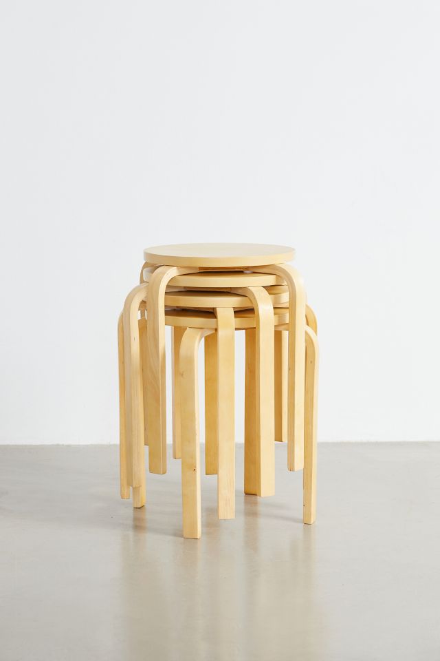 Tommy Wood Stacking Stool - Set Of 4 #1