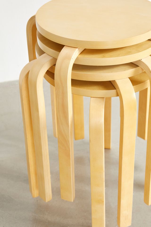 Tommy Wood Stacking Stool - Set Of 4 #5