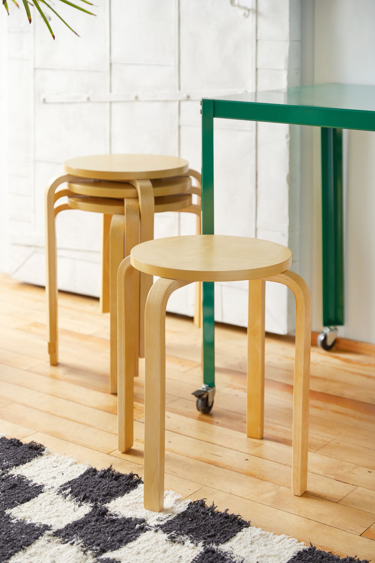 Tommy Wood Stacking Stool - Set Of 4 - Natural, SET OF 4