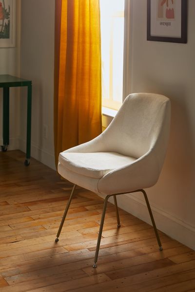 Urban Outfitters Tilly Upholstered Dining Chair In Ivory At