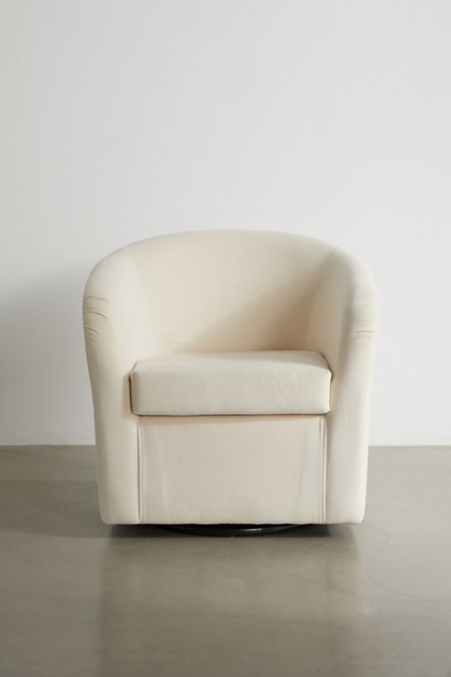 Kennedy Upholstered Velvet Swivel Chair #1