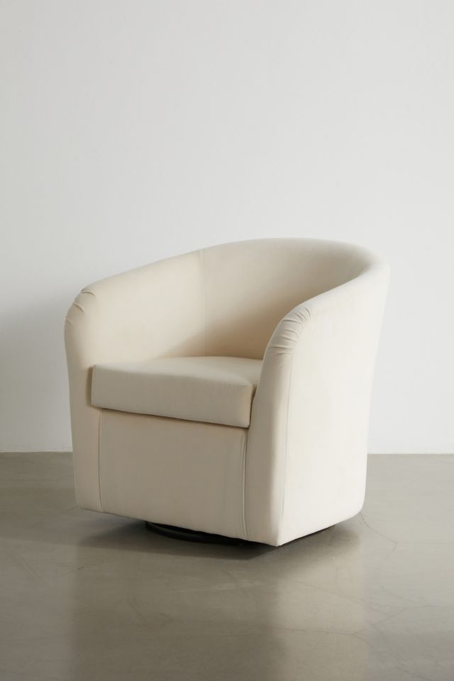 Kennedy Upholstered Velvet Swivel Chair #2