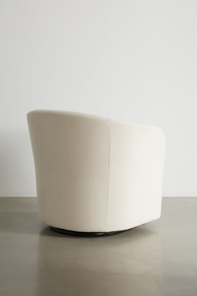 Kennedy Upholstered Velvet Swivel Chair #3