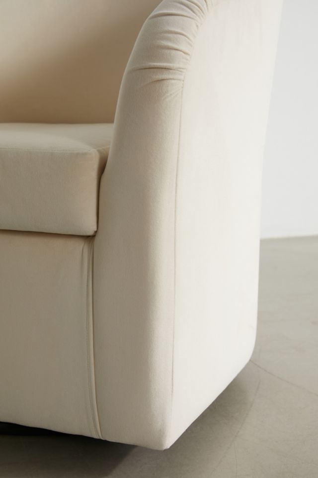 Kennedy Upholstered Velvet Swivel Chair #5
