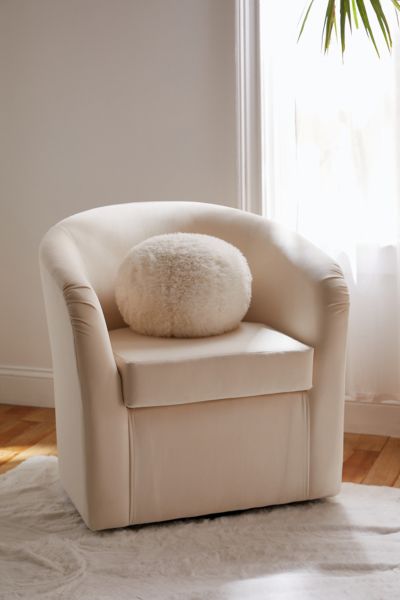 Kennedy Upholstered Velvet Swivel Chair