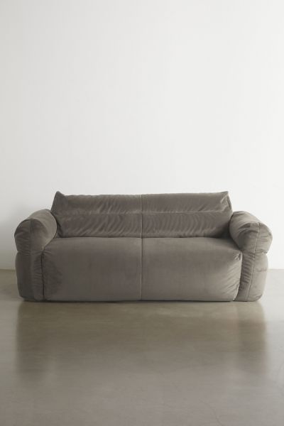 Urban Outfitters Matilda Velvet Bean Bag Sofa In Grey At