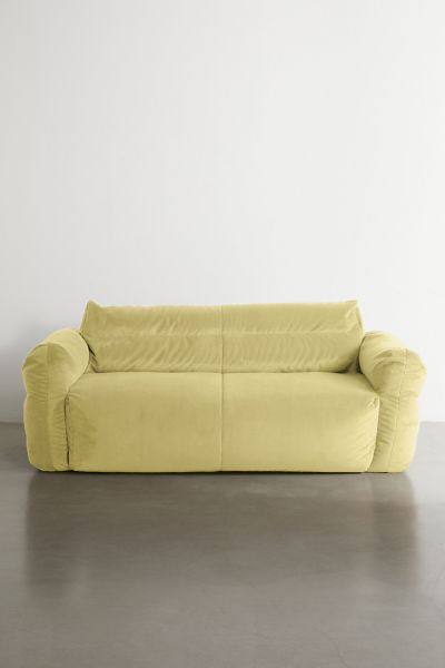 Urban Outfitters Matilda Velvet Bean Bag Sofa In Chartreuse At