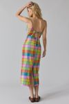 UO Carson Asymmetrical One Shoulder Linen-Blend Midi Dress
