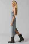 UO Carson Asymmetrical One Shoulder Linen-Blend Midi Dress