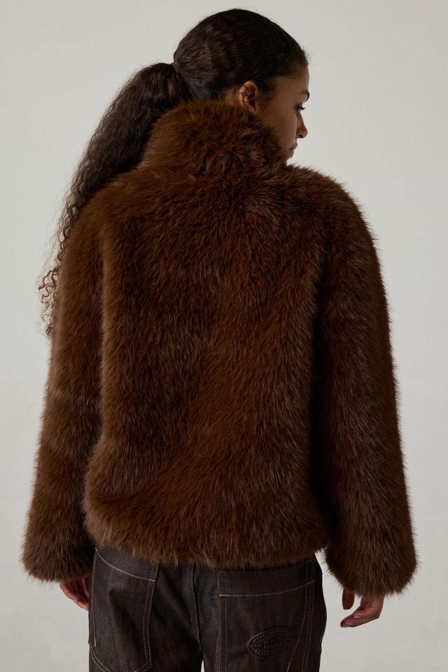 Bardot Renata Faux Fur Cropped Pullover Jacket #2