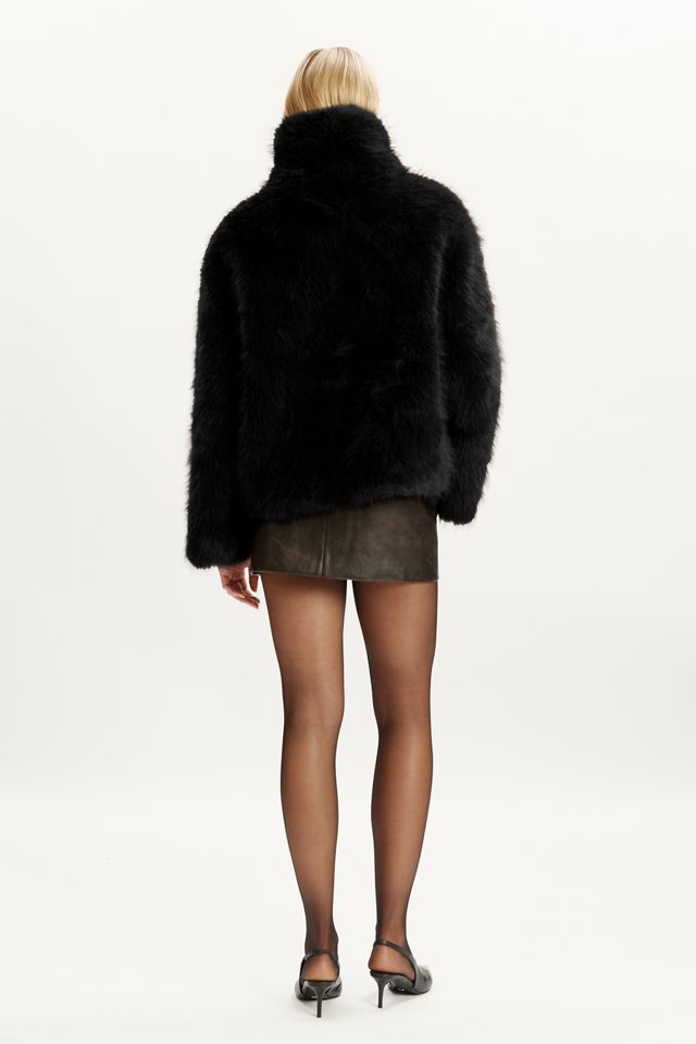Bardot Renata Faux Fur Cropped Pullover Jacket #1