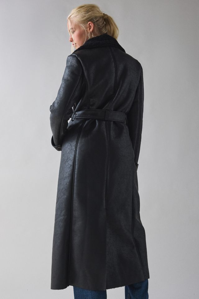 Bardot Vegan Faux Leather Trench Coat #3