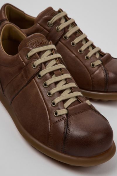 Camper Pelotas Ariel Leather Sneaker In Brown, Men's At Urban Outfitters In Brown